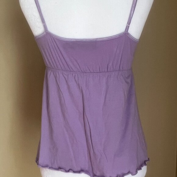Lavender Lace-Trim Cami Women’s Tank Top, Size Small - Picture 2 of 15